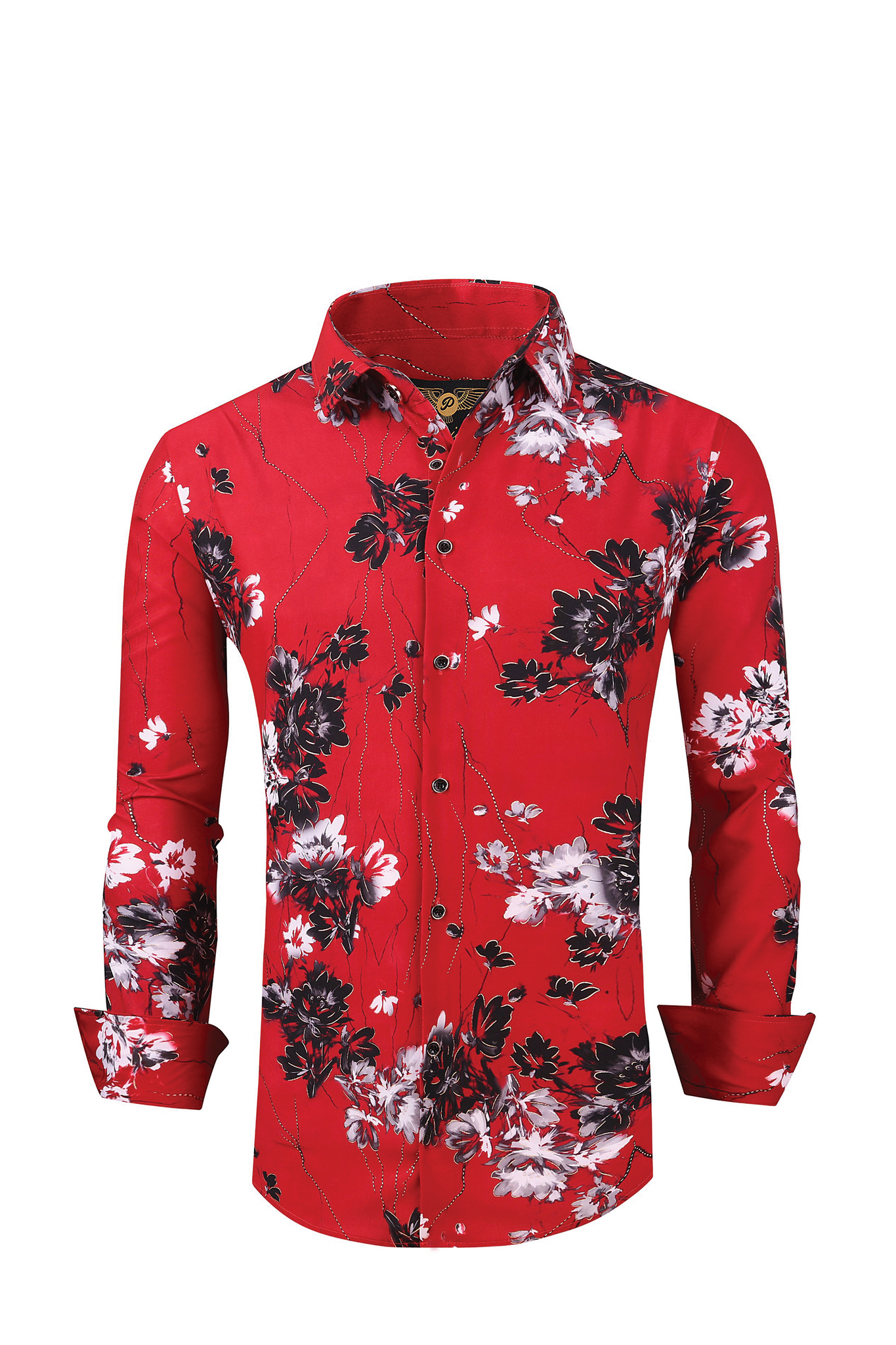 Mens PREMIERE Silky Long Sleeve Button ...